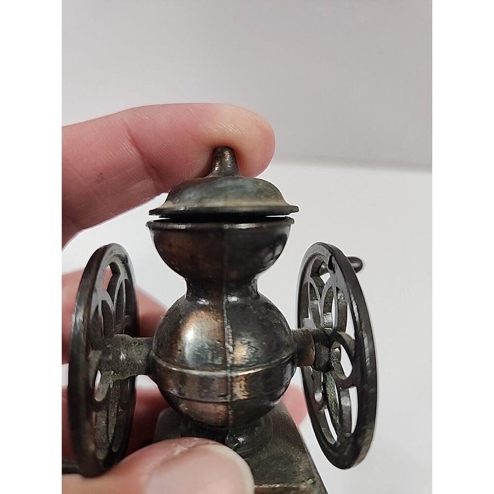 Antique Coffee Grinder Bronze Metal Diecast Pencil Sharpener - Picture 12 of 12